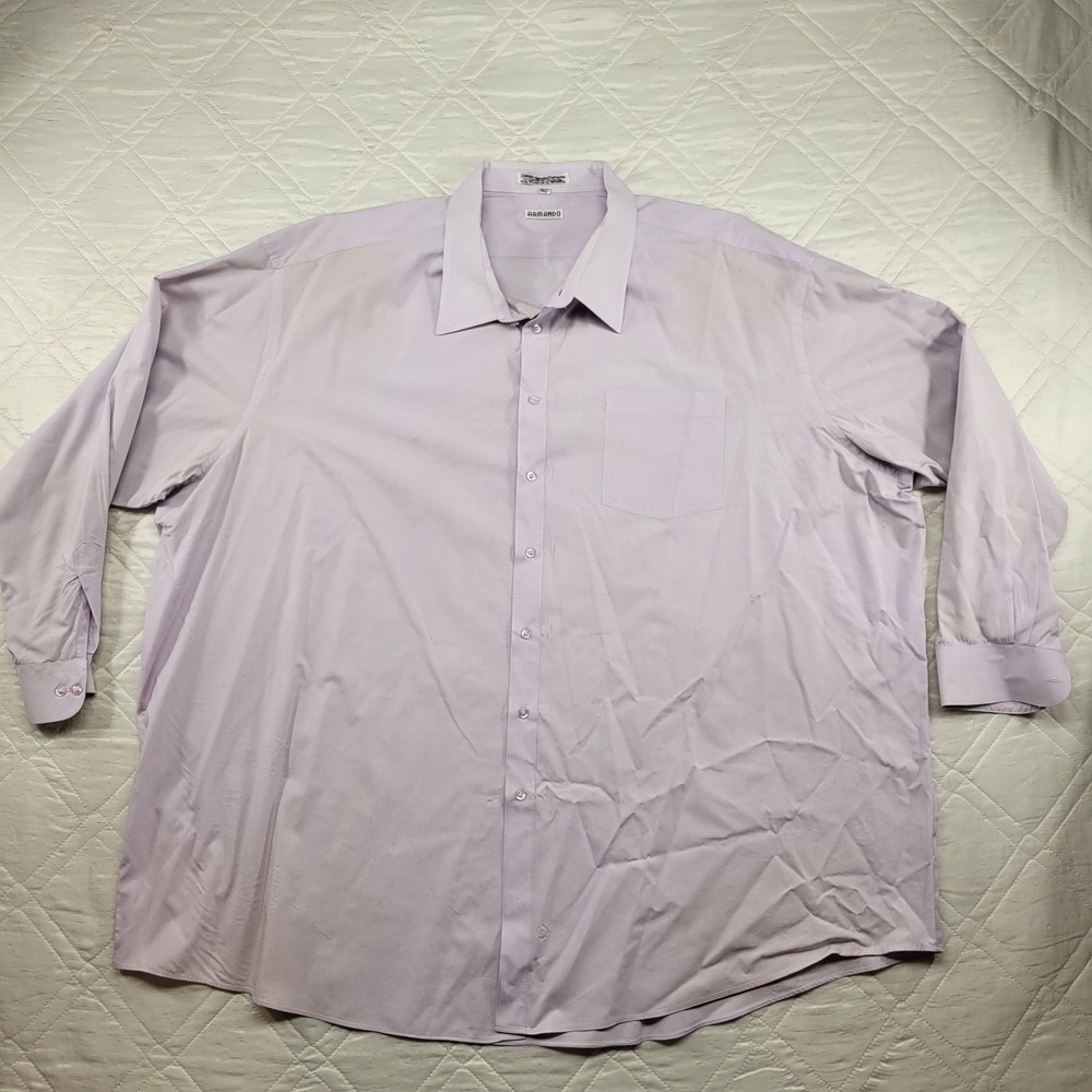 Armando‎ purple single needle tailoring long sleeve dress shirt size 22 36/37 T